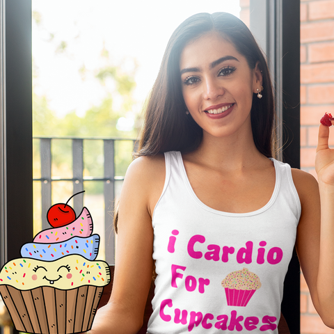 "I Cardio for Cupcakes" Honest Tank Top | ITZ LEG DAY