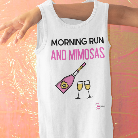 Morning Run & Mimosas Racerbank Tank | ITZ LEG DAY