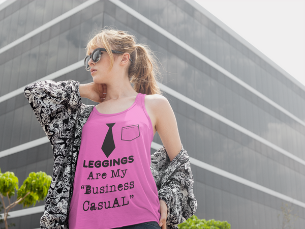 "Leggings Are My Business Casual" Suit & Tie Tank | ITZ LEG DAY