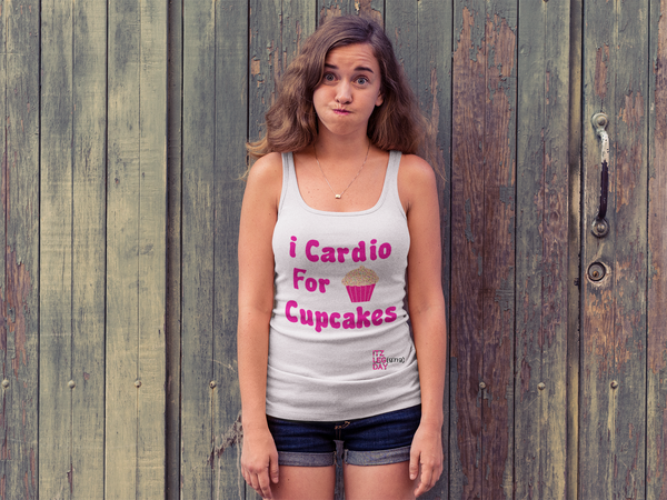 "I Cardio for Cupcakes" Honest Tank Top | ITZ LEG DAY