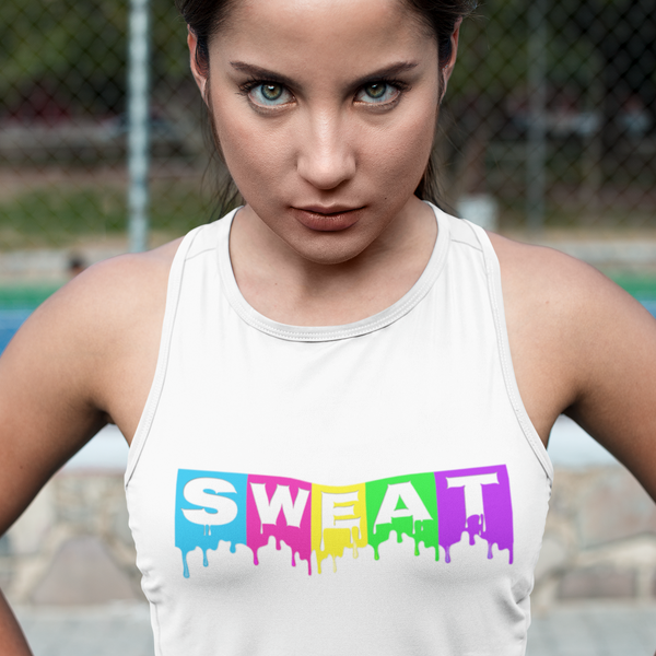 SWEAT, Color-Drip Racerbank Tank Top | ITZ LEG DAY